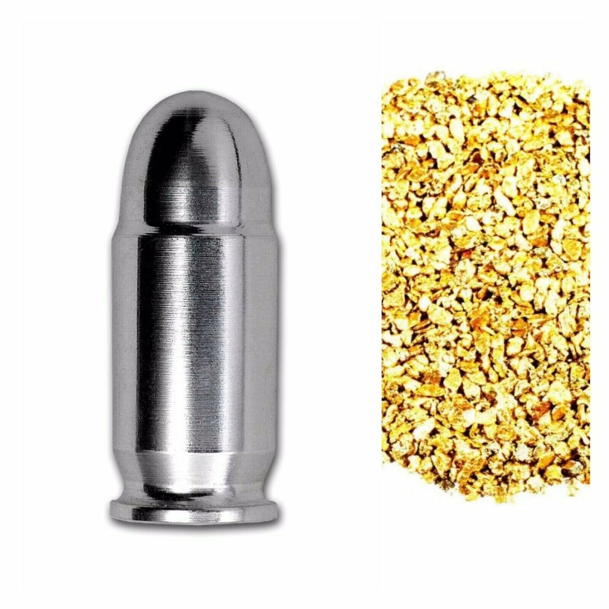 1-oz Silver Bullet – .45 Caliber Pistol Round Replica