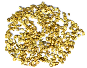 0.125 GRAMS ALASKAN YUKON BC NATURAL PURE GOLD NUGGETS #10 MESH