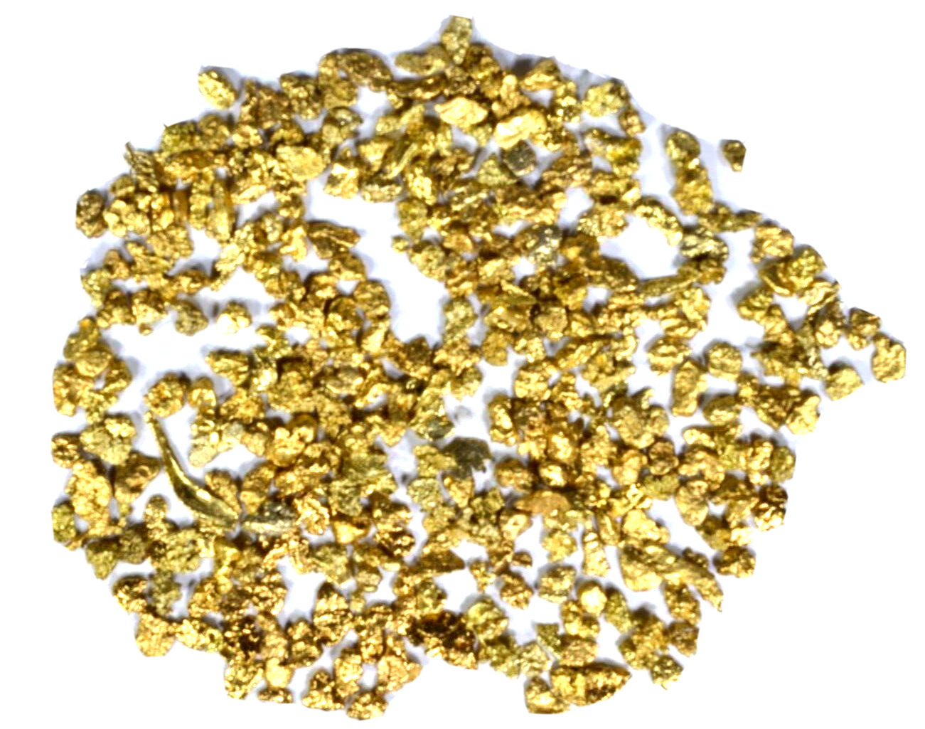 10.000 GRAMS ALASKAN YUKON BC NATURAL PURE GOLD NUGGETS #10 MESH - LIQUID BULLION 