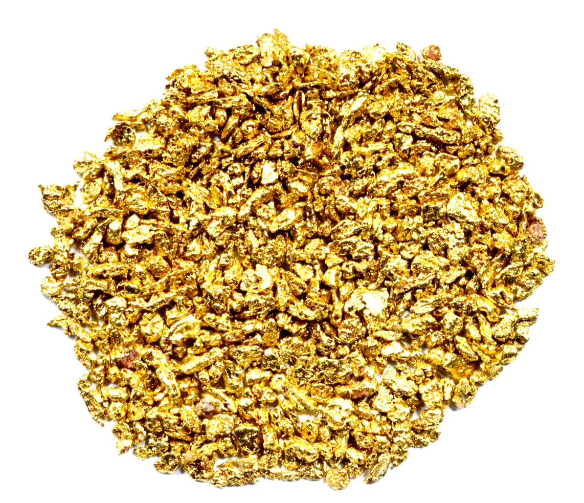 0.500 GRAMS ALASKAN YUKON BC NATURAL PURE GOLD NUGGETS #14 MESH - LIQUID BULLION 