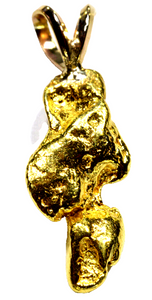 3.040 GRAMS ALASKAN YUKON BC NATURAL GOLD NUGGET PENDANT (#P204)
