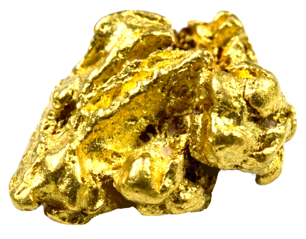 3.944 GRAMS AUSTRALIAN NATURAL PURE GOLD NUGGET GENUINE 94-98% PURE (#AU206)