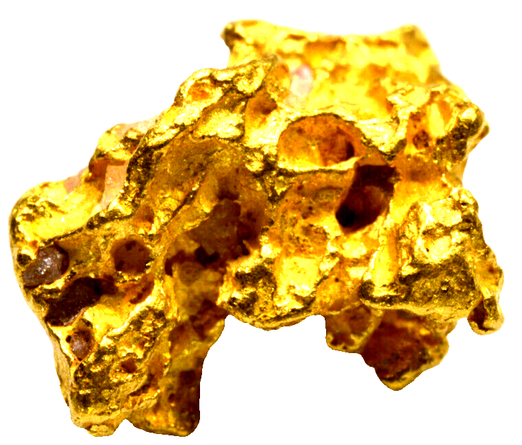 4.135 GRAMS AUSTRALIAN NATURAL PURE GOLD NUGGET GENUINE 94-98% PURE (#AU502)