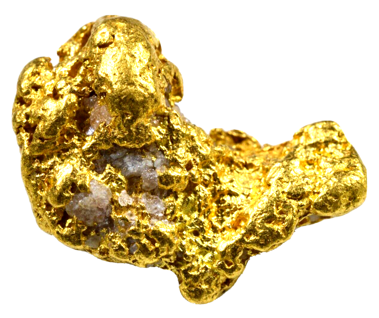 8.879 GRAMS AUSTRALIAN NATURAL PURE GOLD NUGGET GENUINE WITH QUARTZ 94-98% PURE (#AU202)