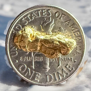 1.729 GRAMS ALASKAN YUKON BC NATURAL PURE GOLD NUGGET GENUINE #AK4