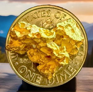 4.135 GRAMS AUSTRALIAN NATURAL PURE GOLD NUGGET GENUINE 94-98% PURE (#AU502)