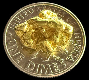 2.545 GRAMS ALASKAN YUKON BC NATURAL PURE GOLD NUGGET GENUINE (#AK901)