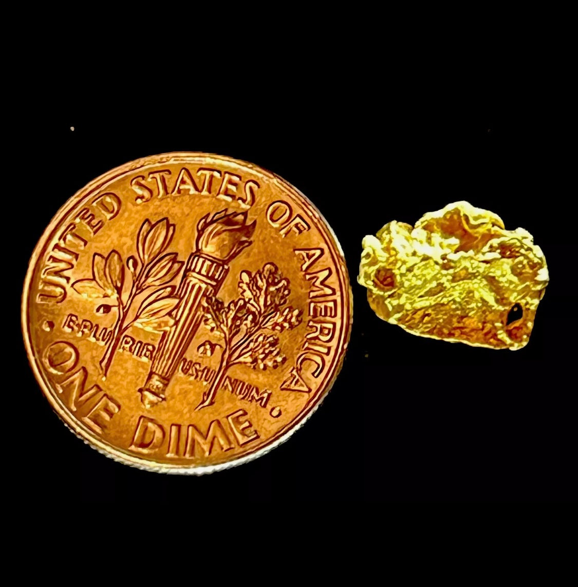 1.350 GRAMS AUSTRALIAN NATURAL PURE GOLD NUGGET GENUINE HIGH PURITY #AUSSIE412