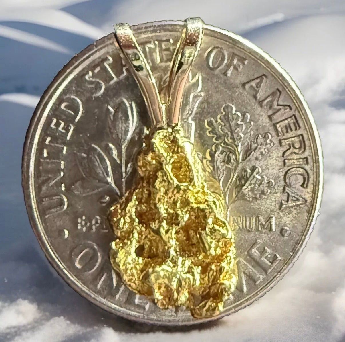 1.012 GRAMS ALASKAN YUKON BC NATURAL PURE GOLD NUGGET PENDANT GENUINE #P207