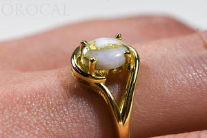 Gold Quartz Ladies Ring "Orocal" RL1135Q  Genuine Hand Crafted Jewelry - 14K Gold Casting