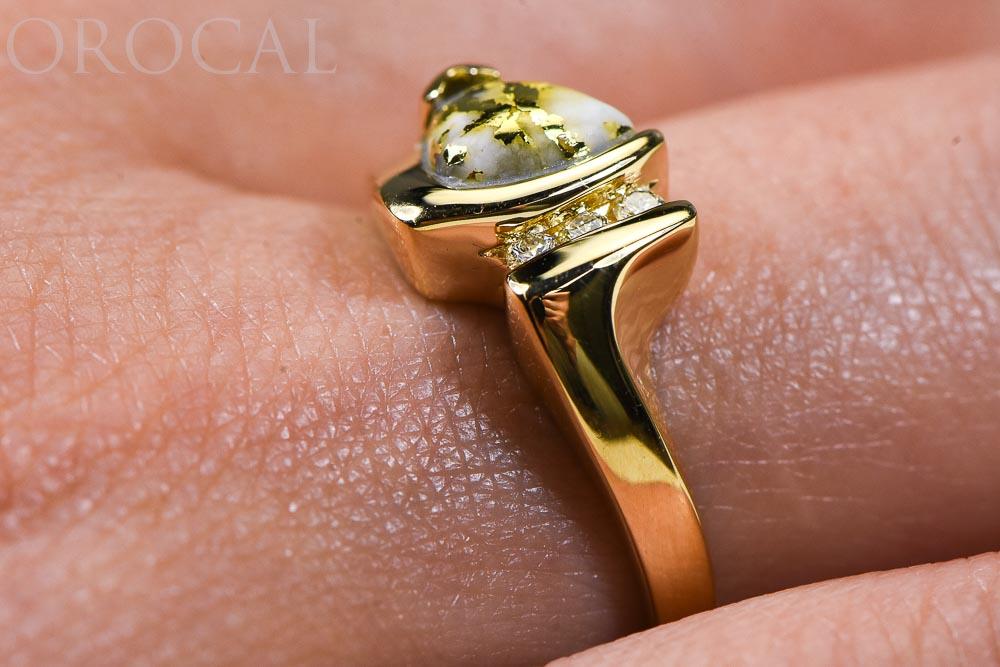 Gold Quartz Ladies Ring "Orocal" RL737D7Q Genuine Hand Crafted Jewelry - 14K Gold Casting