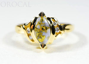 Gold Quartz Ladies Ring "Orocal" RL735D8Q Genuine Hand Crafted Jewelry - 14K Gold Casting