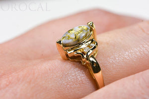 Gold Quartz Ladies Ring "Orocal" RL735D8Q Genuine Hand Crafted Jewelry - 14K Gold Casting