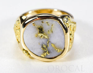 Gold Quartz Ring "Orocal" RM832Q Genuine Hand Crafted Jewelry - 14K Gold Casting