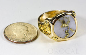 Gold Quartz Ring "Orocal" RM832Q Genuine Hand Crafted Jewelry - 14K Gold Casting