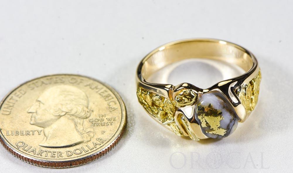 Gold Quartz Ring "Orocal" RM486Q Genuine Hand Crafted Jewelry - 14K Gold Casting