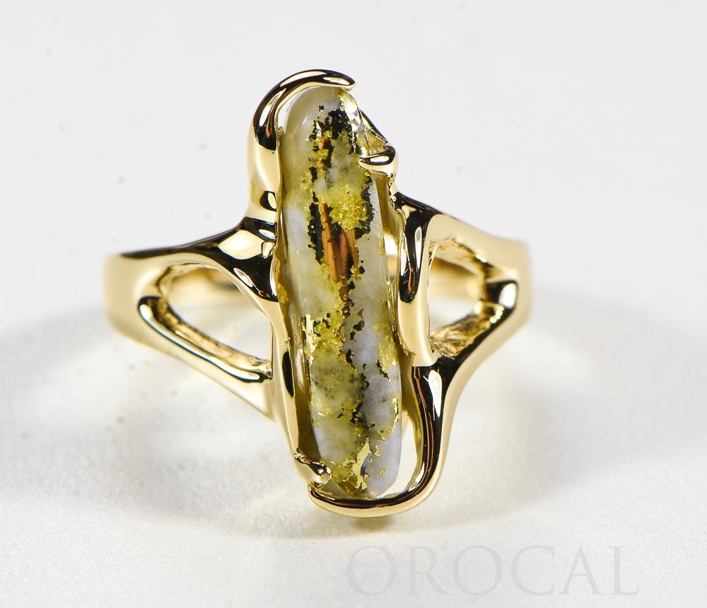 Gold Quartz Ladies Ring "Orocal" RL999Q Genuine Hand Crafted Jewelry - 14K Gold Casting