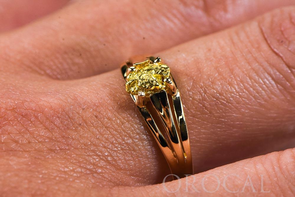 Gold Nugget Ladies Ring "Orocal" RL787N Genuine Hand Crafted Jewelry - 14K Casting