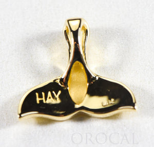 Gold Nugget Pendant Whales Tail "Orocal" PWT21X Genuine Hand Crafted Jewelry - 14K Gold Yellow Gold Casting