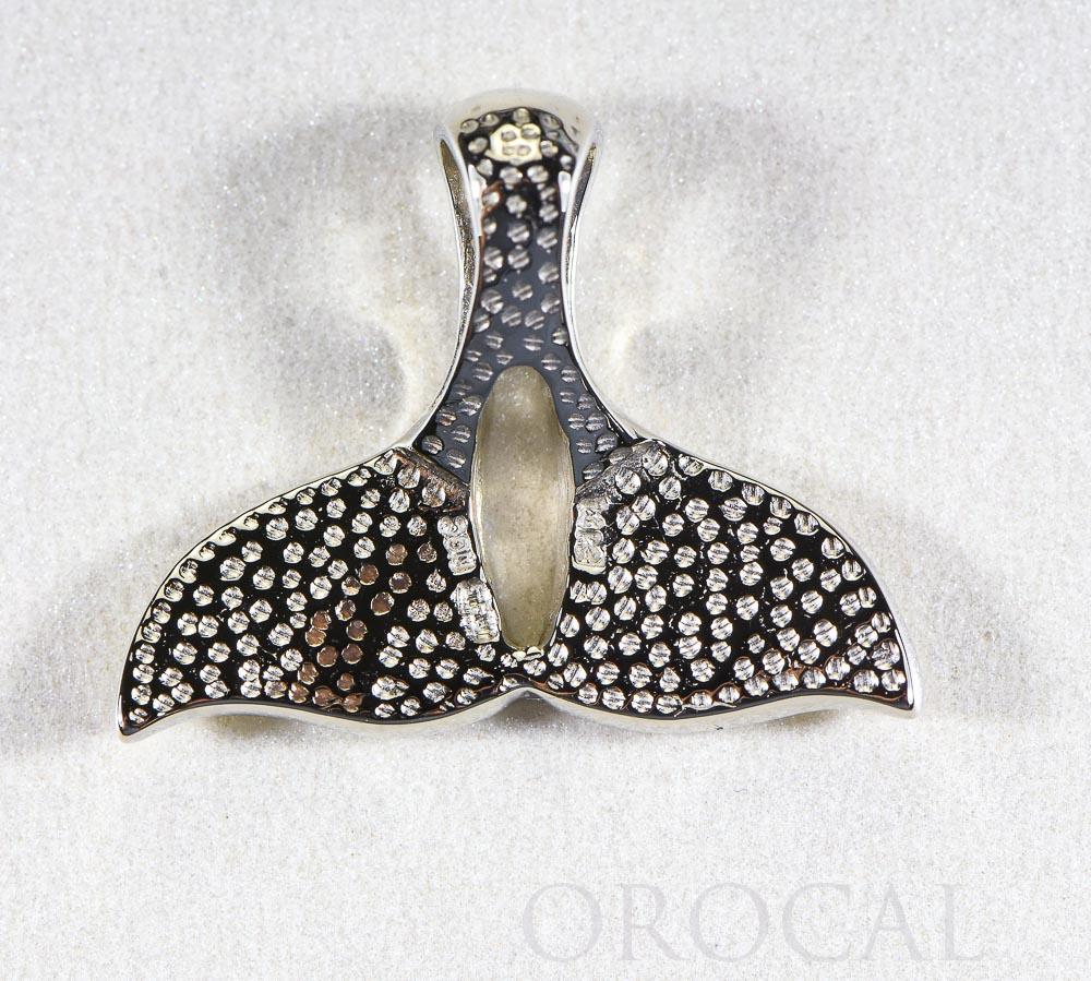 Gold Nugget Pendant Whales Tail "Orocal" PWT25NWX Genuine Hand Crafted Jewelry - 14K Gold White Gold Casting