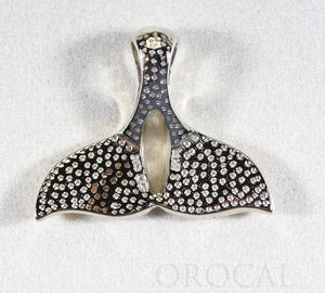 Gold Nugget Pendant Whales Tail "Orocal" PWT25NWX Genuine Hand Crafted Jewelry - 14K Gold White Gold Casting