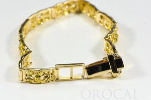 Gold Nugget Bracelet "Orocal" BFFB6L10 Genuine Hand Crafted Jewelry - 14K Gold Casting