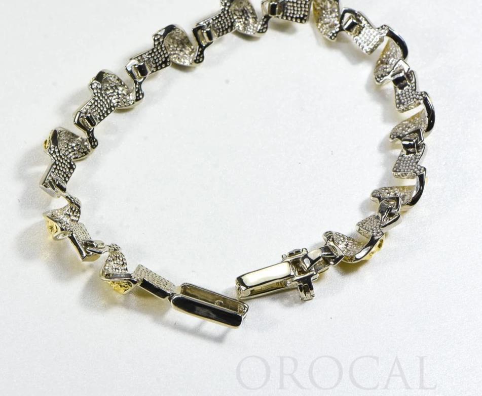 Gold Nugget Bracelet "Orocal" BJ1000N Genuine Hand Crafted Jewelry - 14K Gold Casting