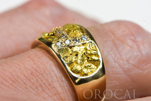 Gold Nugget Ladies Ring "Orocal" RL1114D22N Genuine Hand Crafted Jewelry - 14K Casting