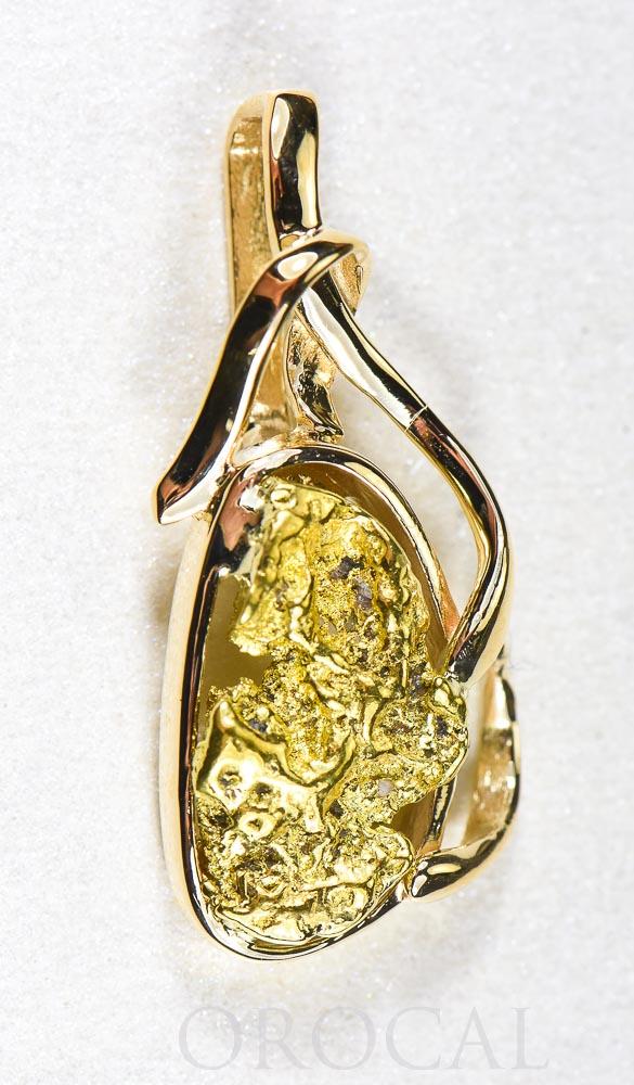 Gold Nugget Pendant "Orocal" PN866NX Genuine Hand Crafted Jewelry - 14K Gold Yellow Gold Casting