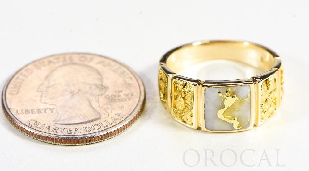 Gold Quartz Ladies Ring "Orocal" RL1046NQ Genuine Hand Crafted Jewelry - 14K Gold Casting