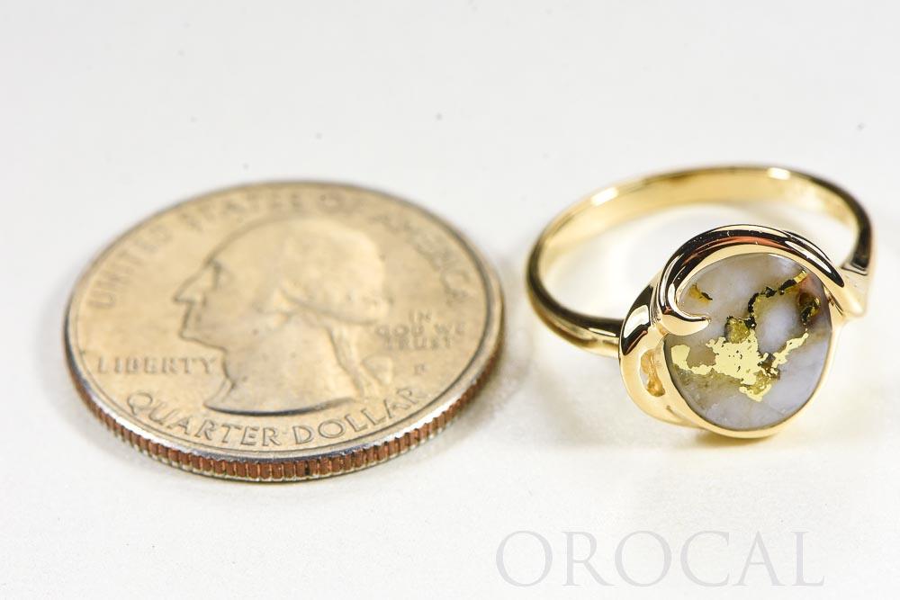 Gold Quartz Ladies Ring "Orocal" RL1048Q Genuine Hand Crafted Jewelry - 14K Gold Casting