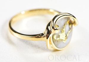 Gold Quartz Ladies Ring "Orocal" RL1048Q Genuine Hand Crafted Jewelry - 14K Gold Casting