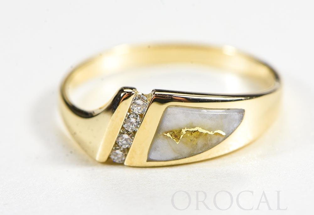 Gold Quartz Ladies Ring "Orocal" RL1058DQ Genuine Hand Crafted Jewelry - 14K Gold Casting