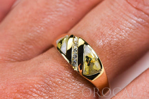 Gold Quartz Ladies Ring "Orocal" RL1068DQ Genuine Hand Crafted Jewelry - 14K Gold Casting