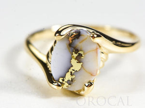 Gold Quartz Ladies Ring "Orocal" RL1010Q Genuine Hand Crafted Jewelry - 14K Gold Casting