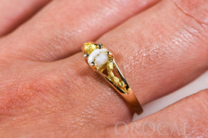 Gold Quartz Ladies Ring "Orocal" RL1024Q Genuine Hand Crafted Jewelry - 14K Gold Casting