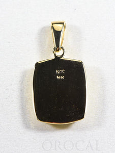 Gold Quartz Pendant  "Orocal" PP1341Q Genuine Hand Crafted Jewelry - 14K Gold Yellow Gold Casting