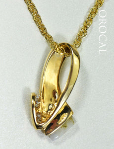 Gold Quartz Pendant "Orocal" PDL49D10QX Genuine Hand Crafted Jewelry - 14K Gold Yellow Gold Casting