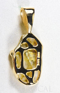 Gold Quartz Pendant  "Orocal" PRL232XLQ Genuine Hand Crafted Jewelry - 14K Gold Yellow Gold Casting