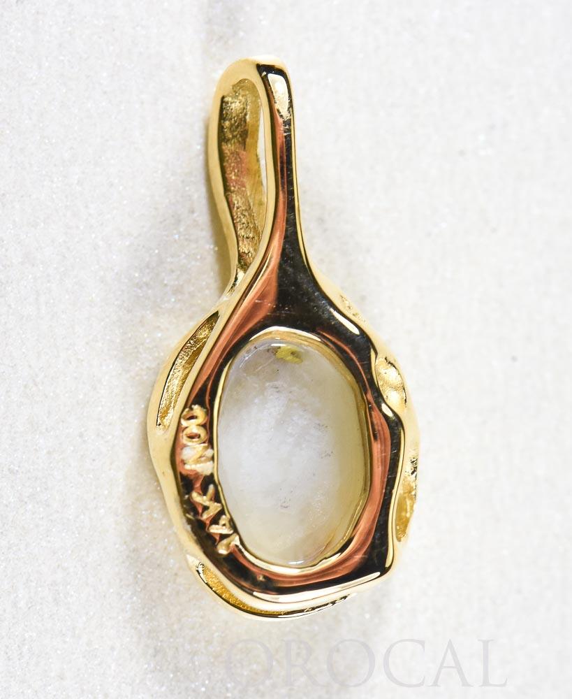 Gold Quartz Pendant  "Orocal" PRL958Q Genuine Hand Crafted Jewelry - 14K Gold Yellow Gold Casting