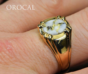 Gold Quartz Ring "Orocal" RM791Q Genuine Hand Crafted Jewelry - 14K Gold Casting