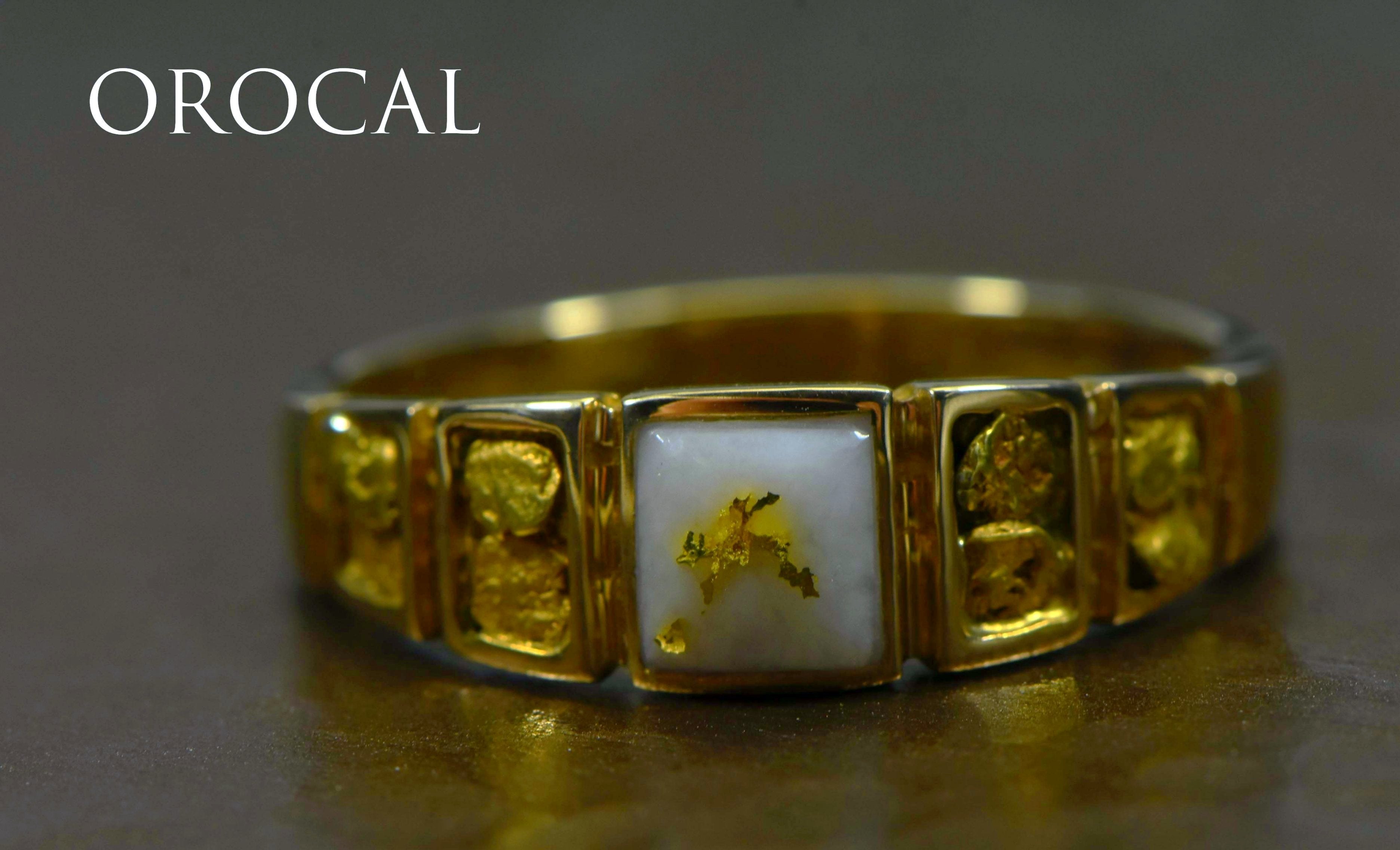 Gold Quartz Ring "Orocal" RM1045NQ Genuine Hand Crafted Jewelry - 14K Gold Casting