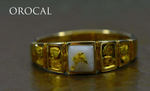 Gold Quartz Ring "Orocal" RM1045NQ Genuine Hand Crafted Jewelry - 14K Gold Casting