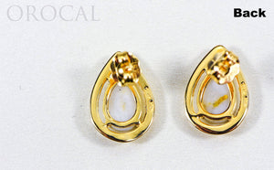 Gold Quartz Earrings "Orocal" EN442MQ Genuine Hand Crafted Jewelry - 14K Gold Casting