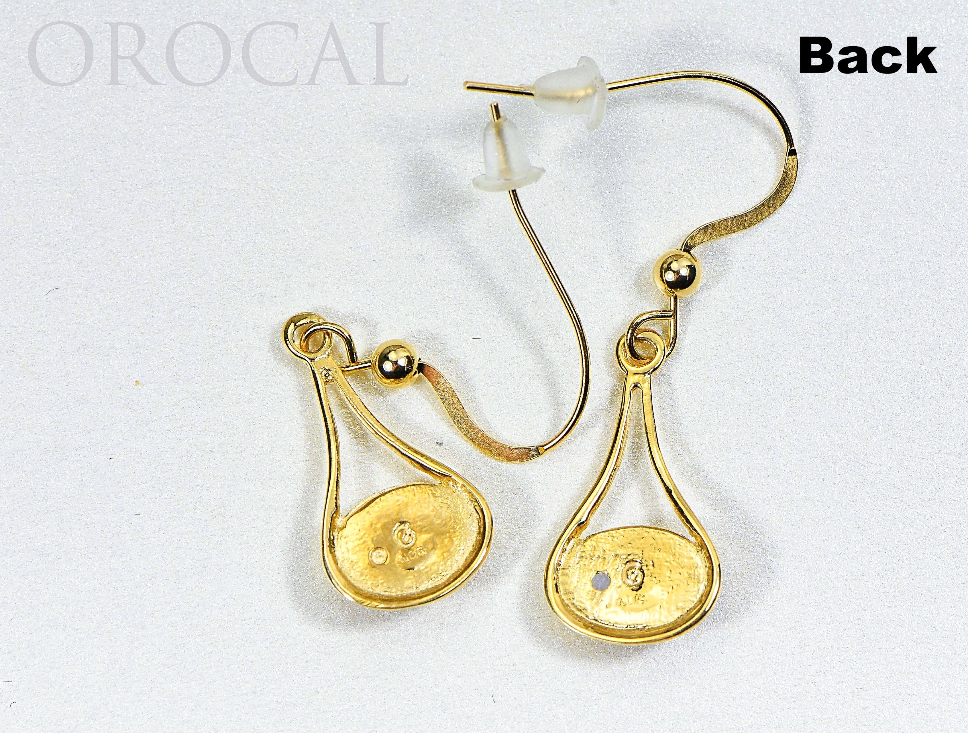 Gold Quartz Earrings "Orocal" EN871Q/WD Genuine Hand Crafted Jewelry - 14K Gold Casting