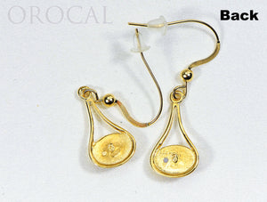 Gold Quartz Earrings "Orocal" EN871Q/WD Genuine Hand Crafted Jewelry - 14K Gold Casting