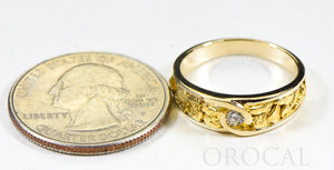 Gold Nugget Ladies Ring "Orocal" RL613D10 Genuine Hand Crafted Jewelry - 14K Yellow Gold Casting