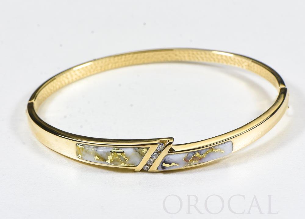 Gold Quartz Bracelet "Orocal" BBDL147DQ Genuine Hand Crafted Jewelry - 14K Gold Casting