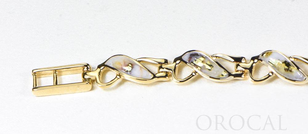 Gold Quartz Bracelet "Orocal" BWB40Q Genuine Hand Crafted Jewelry - 14K Gold Casting