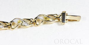 Gold Quartz Bracelet "Orocal" BWB40Q Genuine Hand Crafted Jewelry - 14K Gold Casting